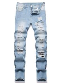 Men's Fashionable All-Season Casual Outdoor Activity Streetwear Comfortable Distressed Jeans