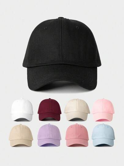 1pc Solid Color Baseball Cap,Adjustable,Sun Protection,Casual Outdoor,Suitable For Spring,Autumn,Travel,Beach Vacation, Unisex Young People Hat, Y2K Style