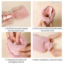 Túi chườm nước nóng có vỏ bọc 1000ml, dung tích lớn, có thể tháo rời, dùng cho giường, giữ ấm tay chân, chườm nóng giảm đau bụng kinh, vỏ bọc vải nhung dễ thương, lựa chọn mùa xuân hè, quà tặng cho phù dâu, trang trí phòng ngủ, bãi biển, du lịch, dành cho nam, dành cho nữ, kỳ nghỉ, đồ dùng dễ thương. - Nhiều màu - Xem 8