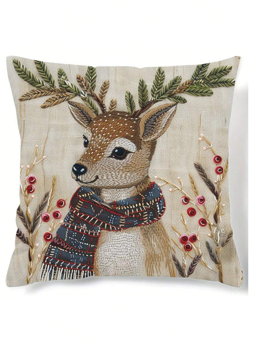 4 件装超柔软枕套现代枕套单面印花 17.7 英寸 * 17.7 英寸适用于客厅沙发和卧室家居装饰不含枕芯 - 多色 - 查看 1