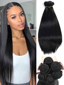 Yaki 卷曲直发 6 束 14 英寸 16 英寸 18 英寸长直发束 适用于耐热直发束 6 束