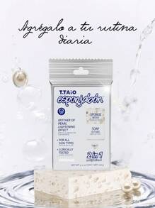 Esponja y Jabón 2 en 1 con Concha Nácar-Efecto Aclarante-Para todo tipo de piel-Hipoalergénico - Blanco - Ver 4
