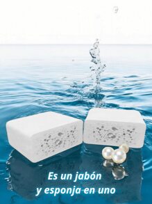 Esponja y Jabón 2 en 1 con Concha Nácar-Efecto Aclarante-Para todo tipo de piel-Hipoalergénico - Blanco - Ver 6