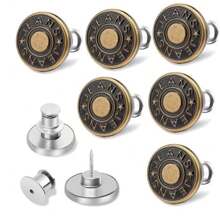 6/12 件装纽扣针，适用于宽松牛仔裤，无需缝纫，无需工具，完美贴合牛仔裤纽扣紧固件，可调节可重复使用金属夹，即时缩小过大裤子腰围 - 彩色 - 查看 17