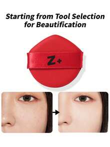 Z+ Bộ mút trang điểm 2 trong 1 (Kèm hộp đựng), dùng ướt và khô, có thể tái sử dụng, có thể giặt được, thích hợp cho phấn, dạng lỏng, cố định lớp trang điểm, mềm mại, dụng cụ chấm cho nam và nữ, bộ dụng cụ thiết yếu cho mùa hè mang theo khi đi du lịch/hàng ngày - Màu Đỏ Sâu - Xem 6