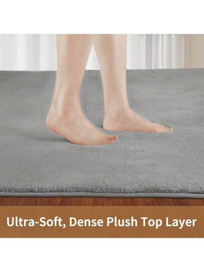 Short Pile Effen Tapijt Living Room Washable Zachte Non Slip Children's Girl Boy Bedroom Carpets Area Fluffy Mat view 3