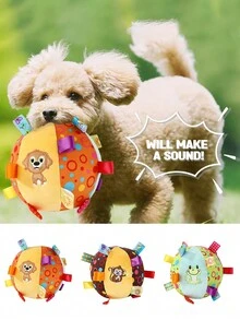 1 chiếc chuông lắc dễ thương cho thú cưng, ruy băng nhiều màu chống cắn/nhai, đồ chơi huấn luyện thực tế cho chó - Nhiều màu - Xem 3