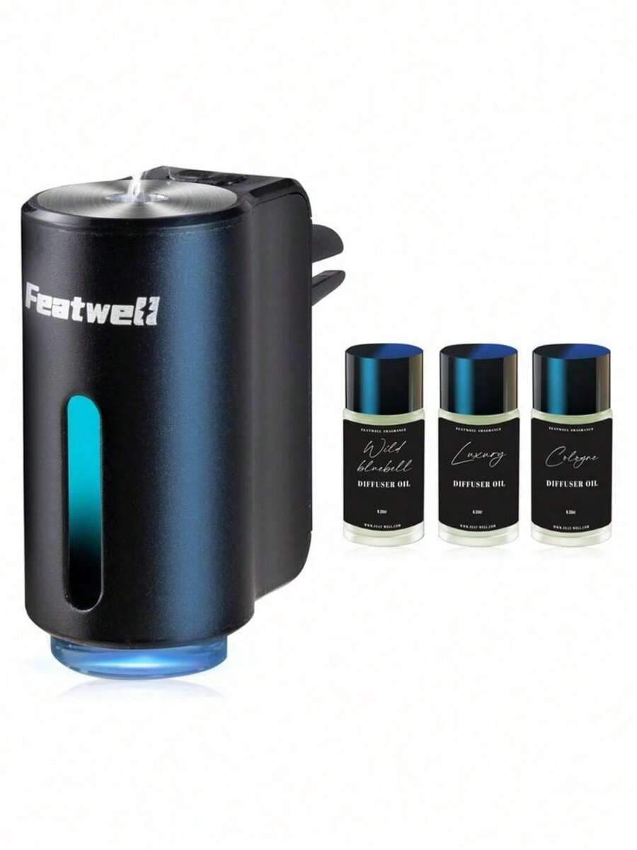 Featwell Car Air Freshener 3*10ML Natural French Perfume, Portable