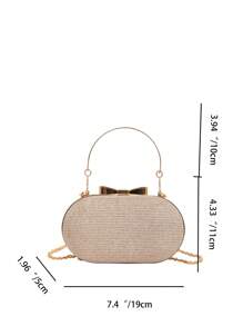 Mini sac de soirée élégant et à la mode / pochette brillante / sac de soirée scintillant en strass, chaîne métallique, sac doré pour fête de mariage, sac à bandoulière et sac à main pour femme, sacs de fête Tready, parfait pour fête, mariage, bal, dîner / banquet