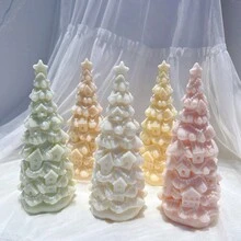 Weihnachtsbaum Silikon Kerzengießform, Weihnachtsschmuck Silikonform, Dinner Sojawachs Silikonform, Weihnachtsdekoration - Pink - Übersicht 11