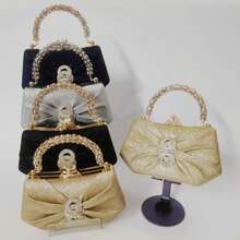 Women's Party Bag Handbag Clutch Evening Event - 香檳色 - 查看 6