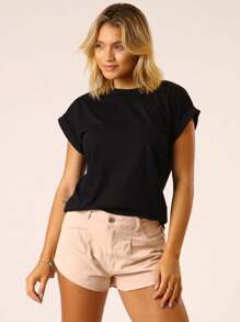 Kit 3 Women's Basic Loose Comfortable Muscle Tee Tank Top - 黑色|關閉|粉紅色 - 查看 9