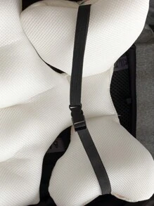 厚刺繡嬰兒童車座墊，採用拼布圖案設計 - 米色 - 查看 5