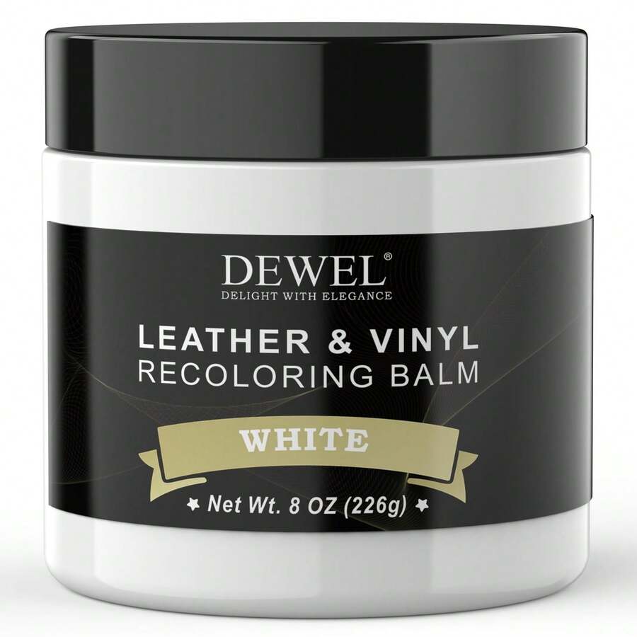 DEWEL DEWEL Leather Recoloring Balm, White Leather Color Restorer For