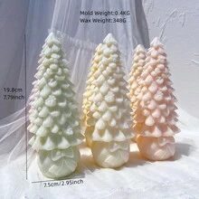 Weihnachtsbaum Silikon Kerzengießform, Weihnachtsschmuck Silikonform, Dinner Sojawachs Silikonform, Weihnachtsdekoration - Pink - Übersicht 6