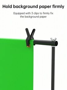Adjustable Black Photography Backdrop Stand Set (Backdrop Cloth Not Included), Suitable For Photography Studio Props