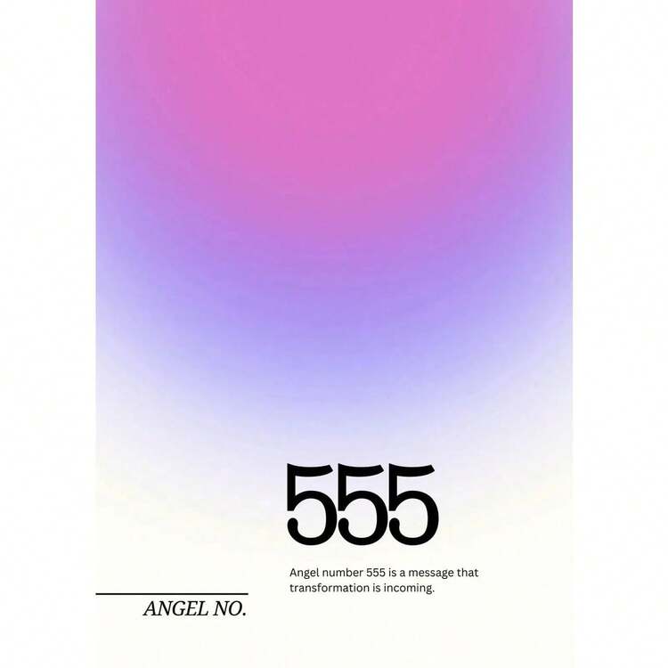 1pc Modern Angel Numbers Aura Cor Espiritual Estética Arte Pôster Pintura em Tela Impressões de Parede Imagem Para Sala de Estar Decoração de Casa Sem Moldura - Multicolorido - Ver 11