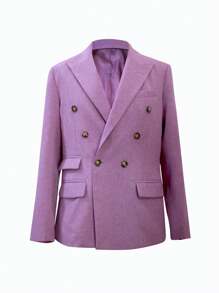 Áo khoác vest nam ve áo khoét lỗ cho tiệc cưới, tiệc chiêu đãi - Màu tím - Xem 2