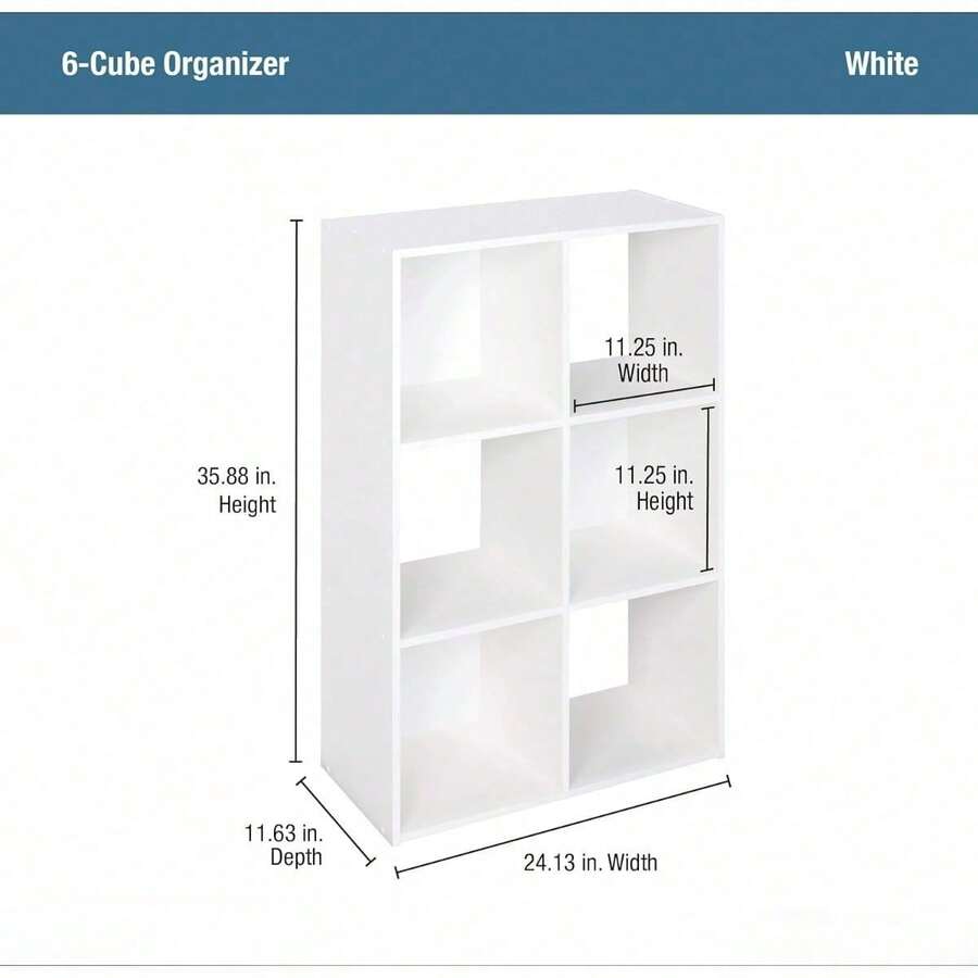 Decorative Home Stackable 6 Cube Cubeicals Organizer Storage Bookcase