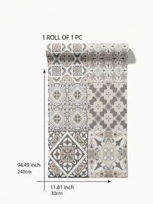 SUPSTICKER 1 Cuộn Miếng Dán Nhà Bếp Phong Cách Bohemian Cổ Điển, Chống Thấm Nước, Chống Dầu, Chống Mài Mòn, Dễ Vệ Sinh, Chịu Nhiệt Độ Cao, Bóc Và Dán, Có Thể Tháo Rời, Có Thể Dán Vào Phòng Khách, Phòng Ngủ, Nhà Bếp Và Phòng Tắm, Cải Tạo, Trang Trí, Có Ba Kích Thước: 11,81X47,24 inch/11,81X94,49 inch/11,81X141,73 inch - Nhiều màu - Xem 17