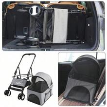 3 In 1 Pet Stroller For Small Medium Dog Cat Travel Carriage Folding Pushchair - 1 - 查看 10