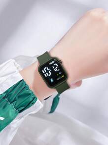 1pc Crianças/Jovens Astronauta TPU Material Quadrado Eletrônico Esportes Relógio Casual, Adequado Para A Vida Diária