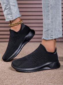 Zapatos deportivos casuales para mujer, antideslizantes, duraderos, de suela suave transpirable, nuevos modelos para 2024 - Negro - Ver 4