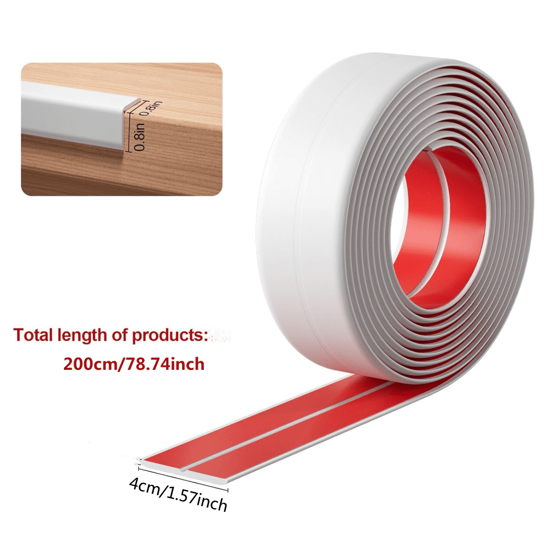 1pc 4cmx2m Flexible Corner Trim Moulding, Peel And Stick Wall Trim