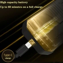 VGR Máquina de afeitar eléctrica portátil VGR V-375, recargable, de plástico, para acabado de afeitado para hombres