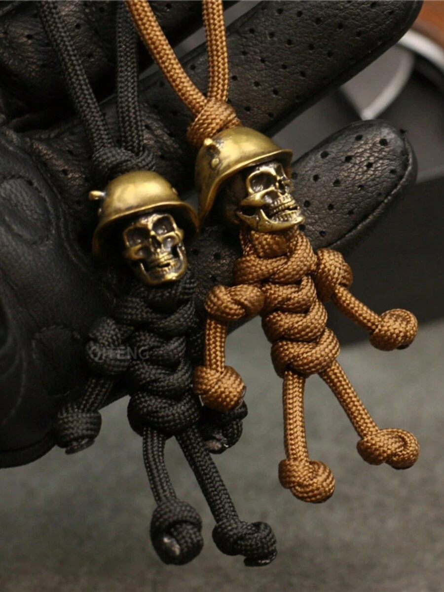 1 Móc khóa xương người lính thời trang tông màu đồng thau cá nhân hóa, mặt dây chuyền trang trí túi xách & hành lý, thích hợp cho Halloween, ý tưởng quà tặng Giáng sinh - Nhiều màu - Xem 1