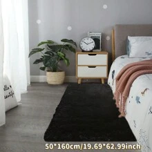 D35 High Resilience Foam Upgraded Black Carpet, Room Decoration Carpet For Living Room, Bedroom, Large Rug Mat