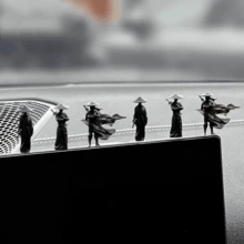 3 件复古剑客装饰，中国风武术武士装饰，适用于汽车中控台/仪表板/桌面 - 彩色 - 查看 12