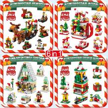 Advent Calendar,Block Advent Calendar,Toy Advent Calendar,Advent 24 Building Blocks,Christmas Gift (8886 Christmas Sleigh) - Red - View 2