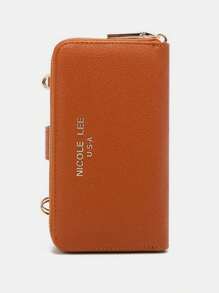 Women's 2-In-1 Handbag Yellow Small Phone Case Crossbody Wallet Detachable Strap Snap Closure Perfect For Everyday Use Or Travel Any Occasion