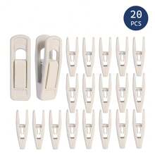 10pcs /20pcs Velvet Hangers Clips, Pants Hangers Velvet Clips, Strong Finger Clips Perfect For Thin Velvet Hangers