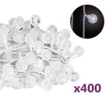 40m 40 Cold White Globe Fairy String Lights With 8 Functions For Indoor And Outdoor Decoration - White - View 2