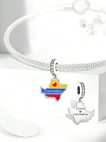 1个镀银Donimiga吊坠饰品，适合女性珠宝DIY手链 - 銀色 - 查看 9