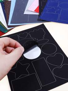 Parche geométrico de nailon adhesivo para reparar abrigos de plumas, impermeable, sin desprendimiento, alta adherencia, Día de San Valentín