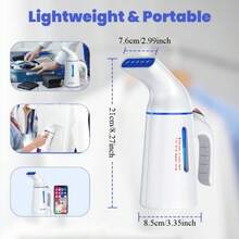 1 Máy hấp quần áo cầm tay di động, Bàn là du lịch nhỏ gọn mini, Máy hấp thẳng đứng, Chống nhăn, Hơi nước mạnh, Tự động tắt, Nhẹ & Tiện lợi, Phù hợp với nhiều loại vải, Sử dụng tại nhà & khi đi du lịch, Phích cắm EU (220-240V) - Phích cắm loại C của EU (220-240V) - Xem 10