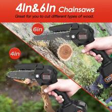 2-In-1 Mini Electric Chainsaw & Cordless Pole Saw Chain Saw 500W Battery Power Tools