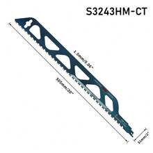 shensen 多功能合金往复锯片，用于切割泡沫砖、空心砖、红砖和混凝土砌块，配有手动工具 - 藍色 - 查看 10