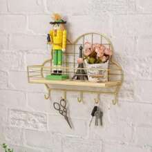 1 件北欧风格储物架，家庭客厅隔断书架，办公室壁挂书柜 - 彩色 - 查看 6