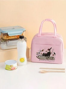 定制图像或文字、轻便、防水、商务、印刷冰袋、礼品袋、超大午餐盒袋，适合学生、初学者和白领。适用于办公室、大学、工作、商务、通勤、户外活动、旅行和郊游 - 彩色 - 查看 3