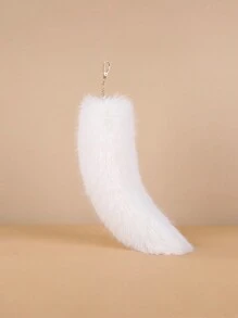Cute 1pc Fox Tail Design Car Keychain Suitable For Daily Use Gift