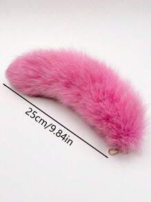 Cute 1pc Fox Tail Design Car Keychain Suitable For Daily Use Gift