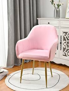 1 cái/2 cái/4 cái Vỏ bọc ghế cong mới co giãn bằng lông nhân tạo màu bạc, Vỏ bọc chống nước chống bụi, Thích hợp cho ghế khách sạn, phòng khách, phòng học, phòng ăn - Hồng - Xem 9