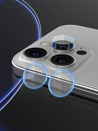 1 Set compatible con iPhone 16e, 16Pro Max, 16Pro, 16, 16Plus, 15, 15Pro, 15Plus, 13Pro Max, 13Pro, 14Pro Max, 14Pro, 14, 14Plus, película de vidrio templado transparente de alta definición 3D, diseño curvo como regalo de cumpleaños, familia y amigos, protector de lente, accesorios para teléfono a prueba de agua, a prueba de golpes, resistente a caídas, resistente a arañazos y antihuellas dactilares de cobertura completa