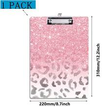 1pc Modern Girl Pink Lovely Leopard Animal Glitter Decor, Kẹp gỗ trang trí, Thích hợp cho văn phòng, giáo viên, y tá, đồ dùng học tập - Hồng - Xem 2
