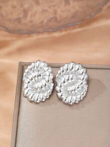 Aomogo 1 对时尚不对称不锈钢吊坠耳环，独特设计，适合女性，时尚礼物 - 耳環 - 查看 11