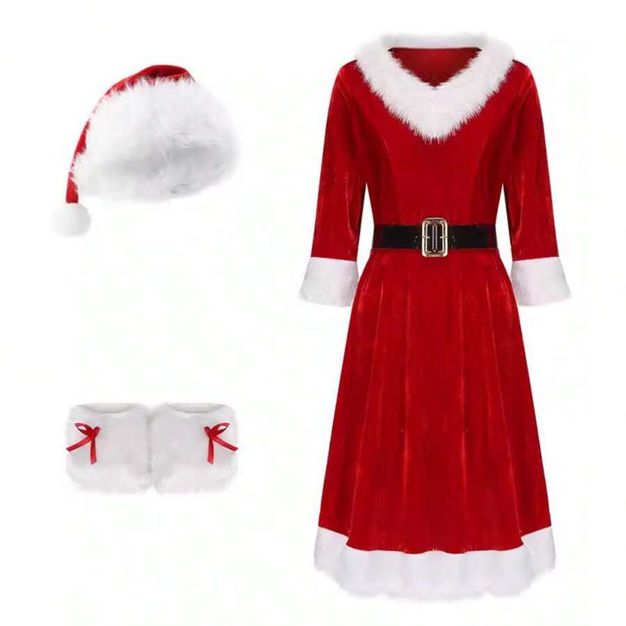 1 件套全新圣诞派对装饰连衣裙套装，适合秋冬万圣节 - 彩色 - 查看 1